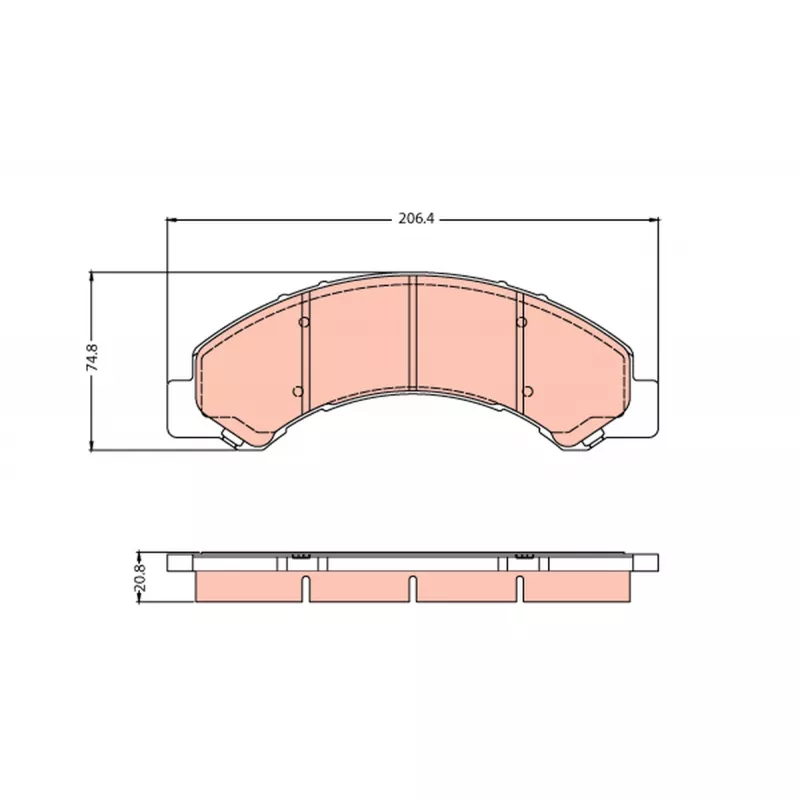 Jeu de 4 plaquettes de frein avant TRW GDB2287