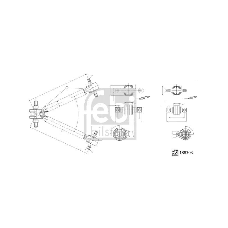 Triangle ou bras de suspension (train avant) FEBI BILSTEIN 188303