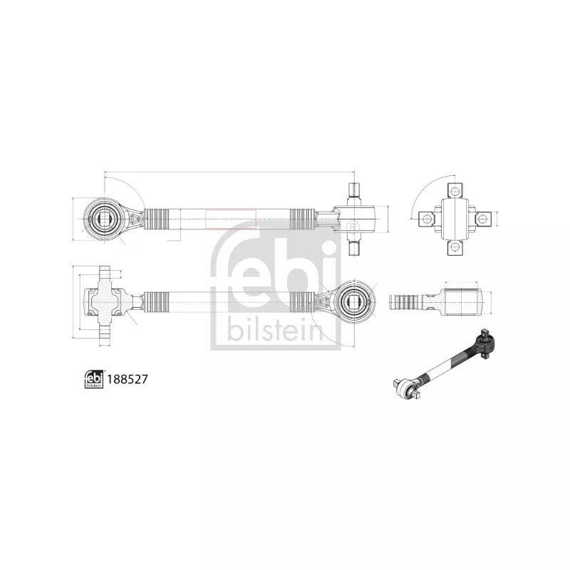 Triangle ou bras de suspension (train arrière) FEBI BILSTEIN 188527