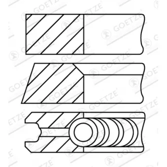 Jeu de segments de pistons GOETZE ENGINE