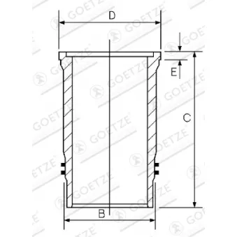 Chemise de cylindre GOETZE ENGINE