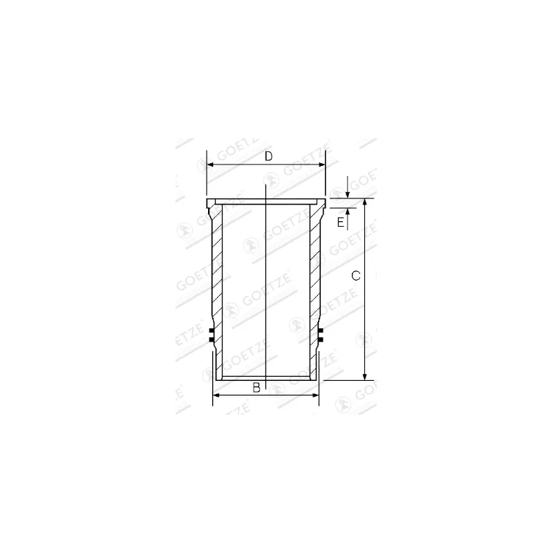 Chemise de cylindre GOETZE ENGINE 15-610050-00