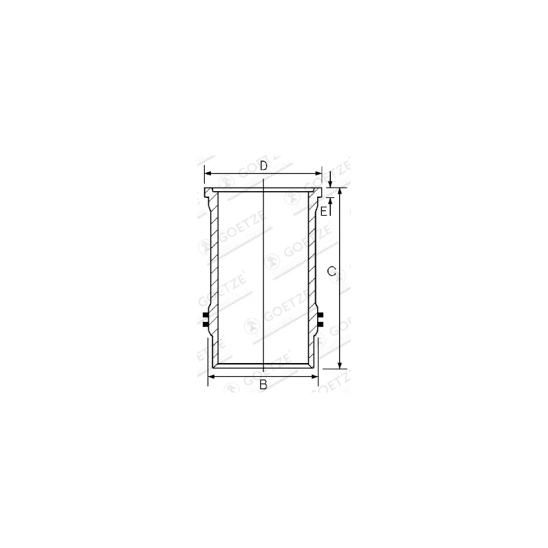 Chemise de cylindre GOETZE ENGINE 15-610060-10