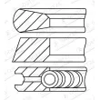 Jeu de segments de pistons GOETZE ENGINE 08-438800-10 - Visuel 2