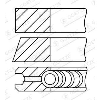 Jeu de segments de pistons GOETZE ENGINE