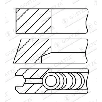 Jeu de segments de pistons GOETZE ENGINE