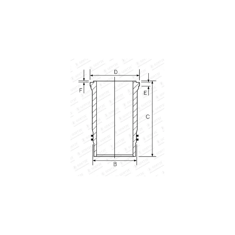 Chemise de cylindre GOETZE ENGINE 14-451030-00