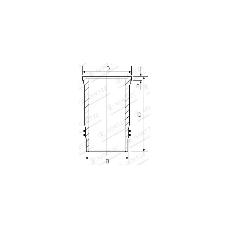 Chemise de cylindre GOETZE ENGINE 15-451740-00