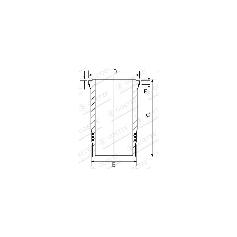 Chemise de cylindre GOETZE ENGINE 15-260050-10