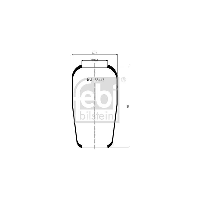Ressort pneumatique, suspension pneumatique FEBI BILSTEIN 186447