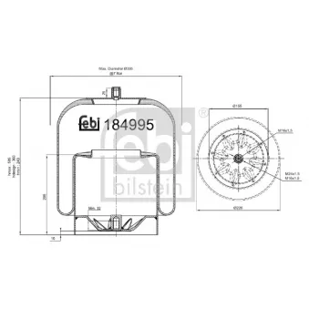 Ressort pneumatique, suspension pneumatique FEBI BILSTEIN