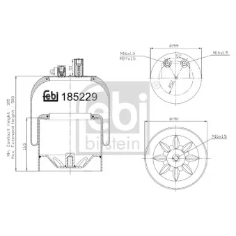 Ressort pneumatique, suspension pneumatique FEBI BILSTEIN