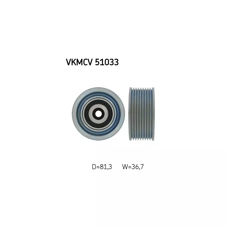 Poulie renvoi/transmission, courroie trapézoïdale à nervures SKF VKMCV 51033