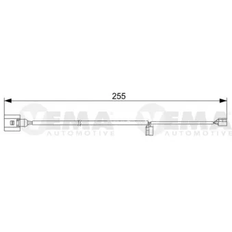 Contact d'avertissement, usure des plaquettes de frein VEMA