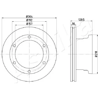 Jeu de 2 disques de frein arrière ASHIKA