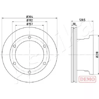 Jeu de 2 disques de frein arrière ASHIKA