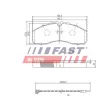 Jeu de 4 plaquettes de frein avant FAST FT29117 - Visuel 1