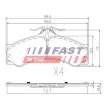 Jeu de 4 plaquettes de frein avant FAST FT29015 - Visuel 1