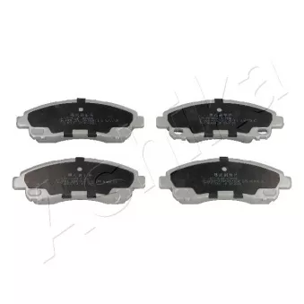 Jeu de 4 plaquettes de frein arrière ASHIKA