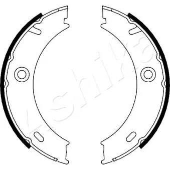 Jeu de mâchoires de frein, frein de stationnement ASHIKA