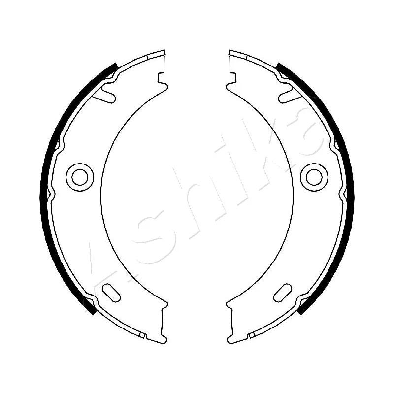 Jeu de mâchoires de frein, frein de stationnement ASHIKA 55-00-0503