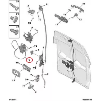 Serrure De Porte Arrière OE 9138S2