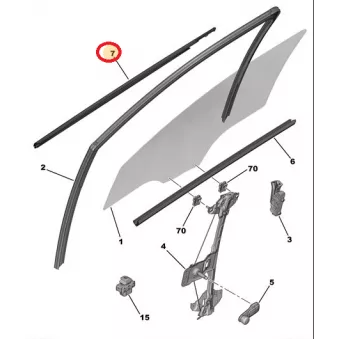 Joint Vitre De Portes OE 9675436680