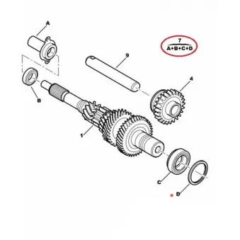 Roulement, boîte de vitesses OE 1611557680
