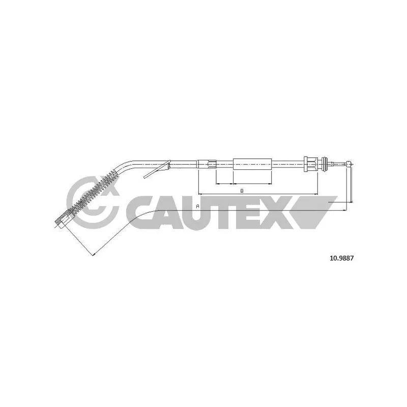 Tirette à câble, frein de stationnement CAUTEX 766285