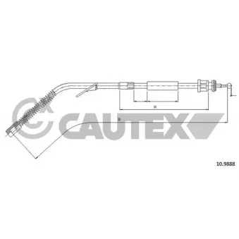 Tirette à câble, frein de stationnement CAUTEX